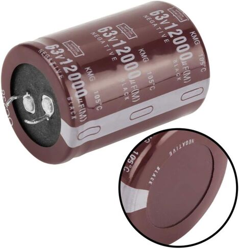 2PCS 12000uF 63V Capacitor Audio,Audio Electrolytic Capacitor for Blocking, Coupling, Bypass, Filtering Capacitor Car Audio HIFI in Saudi Arabia