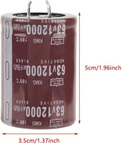 2PCS 12000uF 63V Capacitor Audio,Audio Electrolytic Capacitor for Blocking, Coupling, Bypass, Filtering Capacitor Car Audio HIFI in Saudi Arabia