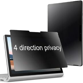 360 Degree Matte Privacy Screen Protector For Microsoft Surface Book 3/Book 2/Book 13.5 inch Anti-Glare Anti-Spy 4 Sides Anti-Peeping Soft Film