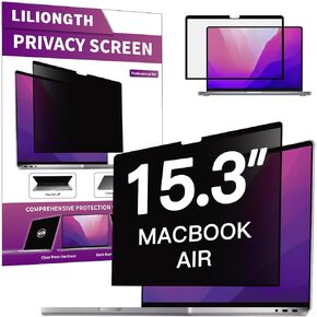 LILIONGTH Privacy Screen Compatible with MacBook Air 15 Inch (2023, 2024, M2, M3), Laptop Privacy Filter Shield and Anti-Blue Light Protector (Model: A2941, A3114)