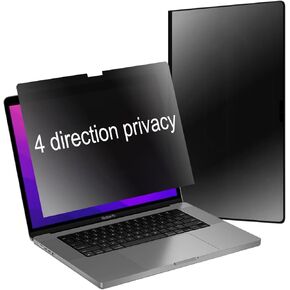 360 Degree Matte Privacy Screen Protector for MacBook Pro 13 Inch (2016-2022,M1/M2) and MacBook Air 13 Inch (2018-2021,M1) Anti-Glare Anti-Spy 4 Sides Anti-Peeping Soft Film