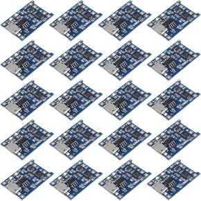 20pcs 18650 Lithium Battery Charging Board TP4056 Mini USB Charging Board 5V 1A with Battery Protection Dual Functions TP4056 Lithium Battery Charge Module