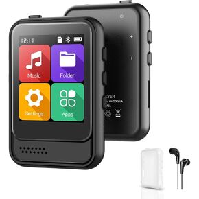 Bluetooth MP3 Player, Portable Music Player with FM Radio, Voice Recorder, Ebook Digital Audio Player with 16GB Internal Memory support TF card up to 128GB