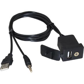 USB/Aux Extension Cable Compatible with Toyota Stereo Car Audio 70CM Long