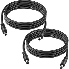 GINTOOYUN DC 5.5x2.1mm Male to Male,16FT 18AWG DC Extension Cable 5.5MM x 2.1MM Male to Male Plug Power Adapter Cable for LED, CCTV, Car, Monitors,etc-5m