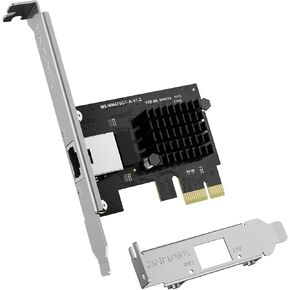 WAVLINK 2.5 Gigabit Ethernet PCIE Network Card, 10/100/1000/2500 Mbps RJ45 LAN Adapter for Desktop PC, Win10/11 Supported