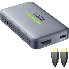 HDMI 4K Audio Video Capture Card 4K 30Hz and 1080 60Hz with Ultra-Low Latency USB 3.0 Video Capture Device Video Acquisition Card Streaming Recording Game Capture for PS5/XBOX One/Switch