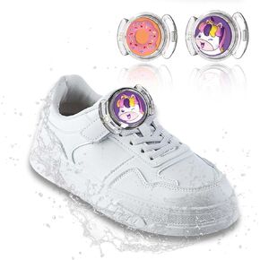2 Pack Waterproof Air Tag Holder for Kids Shoelaces & Straps, Hidden Air Tag Holder for Shoes Cute Cartoon AirTag Case for Children Shoestring [Dinosaur & Dairy Cow]