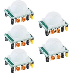 5Pcs HC-SR501 PIR Infrared Sensor, Infrared IR Motion-Activated Switch, Distance Detector Sensor Module Fit for Raspberry Pi
