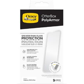 OtterBox Samsung Galaxy S24 Ultra Screen Protector Polyarmor Premium - CLEAR, 60% recycled material, vivid clarity, true touch response, easy installation