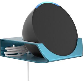 Echo Pop Wall Mount, Sturdy Aluminum Speaker Stand, Easy Installation, Wall Mount Bracket for Echo Pop with Cable Management (Black)