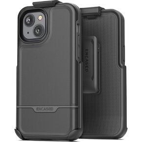 Rebel Holster Designed for iPhone 14 Case with Belt Clip - Ultra Protective Heavy Duty Phone Case (Black)