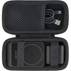 khanka Hard Travel Case Replacement for Anker MagGo 3-in-1 Charging Station,Qi2 Certified 15W MagSafe-Compatible Wireless Charger Stand,Case Only(Black).