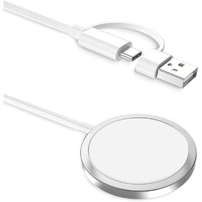 شاحن Basesailor المغناطيسي مع محول USB C، قاعدة شحن محمولة للسفر لـ MagSafe، iPhone 16 15 14 13 12 Pro Max Mini، SE XR XS، AirPods، Samsung Galaxy S24 S23 Z Fold Flip in Kuwait