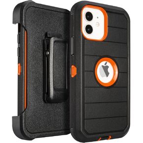 for Defender iPhone 11 Case with Clip,for Holster iPhone 11 Case with Kickstand,for Heavy Duty iPhone 11 Phone Case Rugged Full-Body,2 Layers of Sturdy,for Phone Case iPhone 11 Case Protective(Black)