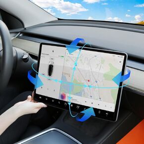 Screen Swivel Mount for Tesla Model 3 2017-2023 Model Y 2019-2024, Screen Rotating Bracket Mount Holder for Tesla Model Y Model 3 Center Console Navigation Original Screen