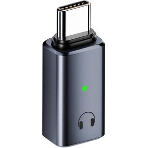 AreMe USB C to Lightning Headphone Adapter, Type C Male to Lightning Female Converter for Lightning Earphone, iPhone 15 Series,iPad Air, Not Support Lavalier Microphone, Charging and Data (Grey)