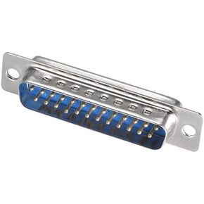 uxcell D-sub Connector Male Plug 25-pin 2-row Port Terminal Breakout Solder Type for Mechanical Equipment CNC Computers Blue Pack of 5