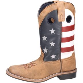 Smoky Mountain Women's 10" Stars And Stripes Western Boot Broad Square Toe - 6880