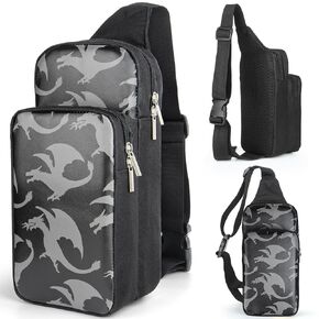 Pulchra Switch Bag for Switch/Switch OLED - Switch Accessories Travel Crossbody Bag - Portable Backpack (Dragon)