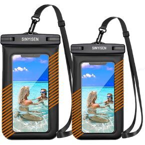 Waterproof Phone Pouch 2Pcs(S+L),Waterproof Phone Lanyard Case,IPX8 Floating Waterproof Phone Case Dry Bag for iPhone 15 14 Pro 13 13 Pro Max 12 11 XR XS SE 2022/2020,Samsung S24 S23 S22 S21 FE(Blue)