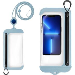 Bone】Waterproof Phone Pouch, IPX9 Waterproof Phone Case for Swimming Dry Bag Underwater with Lanyard for Snorkeling Boating Fishing Compatible with iPhone, Samsung Galaxy Pixel, Lanyard (Red)