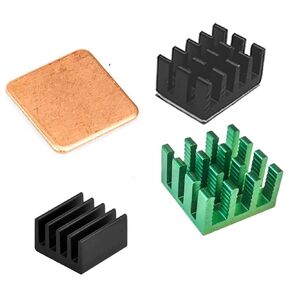 Easycargo Raspberry Pi 4 Heatsink Kit Aluminum + Copper + thermal conductive adhesive tape, Cooler Heat Sinks for cooling Raspberry Pi 5, 4, 3 (Green 4pcs)