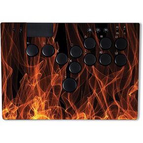 MightySkins Skin Compatible with Razer Kitsune - Charcoal Flames | Protective, Durable, and Unique Vinyl Decal wrap Cover | Easy to Apply & Change Styles | Made in The USA