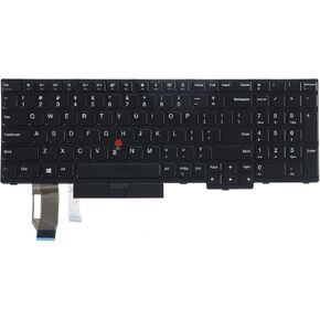 LeFix Laptop Backlit Keyboard,Replacement Keyboard Compatible with Lenovo Thinkpad E580 E585 E590 E595|T590 |L580 L590|P52 P53 P53s P72 P73,01YP680,US Layout