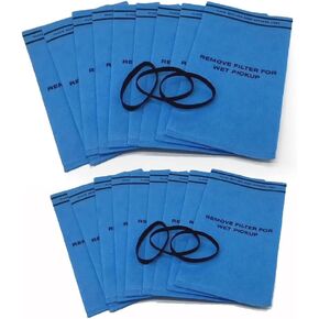 Smilefil 18 Pack Wet Dry Vacuum Bags Compatible with WORKSHOP WS01025F, Craftsman 9-38737, MultiFit VF2000, Select 2-1/2 to 5-Gallon Shop Vacuum Cleaners (9 Vacuum Bags with 3 Retaining Bands)