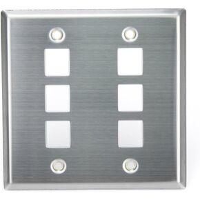 Leviton 43080-2S6 6PORT DG QP WP STAINLESS STEEL