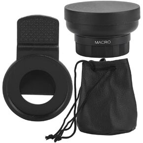 Lens Macro Smartphone Phone Camera Lens Clip-on 0.45X Wide Angle 12.5 Times Camera HD Macro Lens for, Pixel, Macro and Wide Angle Lens