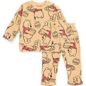 Disney Mickey Mouse Lion King Winnie the Pooh Waffle Knit Sweatshirt & Pants Set Newborn to Toddler Sizes (0-3 Months - 5T)