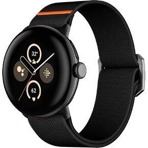 Stretchy Solo Loop Compatible with Pixel Watch 2 Band/Google Pixel Watch Band for Men Women, Compatible with Google Watch Band Adjustable Elastic Nylon Sport Strap for Pixel Watch/Pixel Watch 2