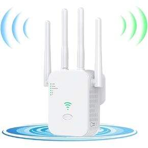 Genericthe Fastest Wifi Extender/Enhancer, Wifi Signal Amplifier 2.4g, 4 Antennas, 2 LAN Ports, Wifi Extender/Internet Enhancer Wifi Repeater for Office and Home Use, with Video Tutorial (U14)