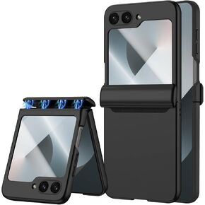for Samsung Galaxy Z Flip 6 Case, with Hinge Protection & Outer Screen Protector, Slim Fit Shockproof Matte Finish Rugged Phone Protective Case for Galaxy Z Flip 6