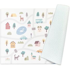 Reversible Play Mat 82" x 55" - for Infants, Babies, Toddlers, Kids | Waterproof, Durable, Non-Toxic, Easy-to-Clean | Thick & Large Soft Foam Floor Mat for Gym, Nursery, Playroom