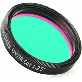 Telescope Filter 1.25 Inch UV IR Cut Block Filter, Aluminum Alloy Material, Frame Stacking Structure, Multi-Layer Coating Optical Glass, Correct Color cast