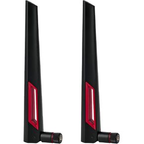 2PCS 12dBi Dual Band WiFi Antenna 2.4GHz 5.8GHz SMA Male Wi-Fi Antennas High Gain Universal for Wireless Network Card Security IP Camera WiFi Router Hotspot Desktop PC Repeater