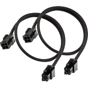 ATX CPU 4 Pin Female to Male Motherboard Extension Cable 12V for Power Supply 24 Inches (2 Pack)