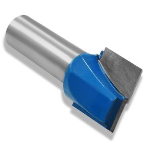 Straight Cut Router Bit 7/8" Dia. 2-Flute Straight Router Bit Carbide Tipped Router Bit, 1/2 Inch Shank, Blue