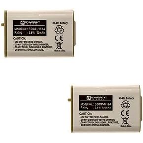 Synergy Digital Cordless Phone Batteries, Works with Panasonic HHR-P103 Cordless Phone, (Ni-MH, 3.6V, 750 mAh) Ultra Hi-Capacity, Combo-Pack Includes: 2 x SDCP-H324 Batteries