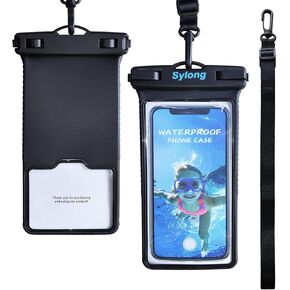 Waterproof Phone Bag Pouch,Universal Waterproof Cellphone Case, Underwater Dry Bag for Beach Swimming Black