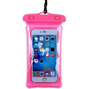 Waterproof Case, Waterproof Cell Phone Dry Bag Compatible for iPhone 14/13/12/12 Pro Max/11/11 Pro/SE/Xs Max/XR/8P/7 Galaxy up to 7.0", Phone Pouch for Beach Kayaking Travel (2 Pack) (Pink)
