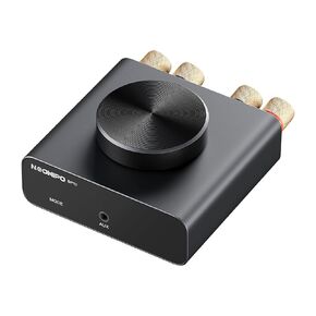 Mini Bluetooth Amplifier for Passive Speakers & Bass Shakers, Home Audio Receiver & Amplifier, 50W+50W Stereo, 𝟭𝟬𝟬𝗪 𝗠𝗼𝗻𝗼, AUX/Bluetooth Input, Reliable Bluetooth Connectivity(𝟲𝟱𝗳𝘁/𝟮𝟬𝗺)