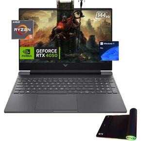 HP Victus Gaming Laptop, 15.6" FHD Display, Ryzen 5-8645HS, GeForce RTX 4050, 16GB DDR5, 1TB PCIe 4.0, WiFi 6, Backlit KB, RJ45, PDG HDMI, Win 11 Pro