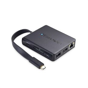 Cable Matters USB C Hub with 4K HDMI, 80W Charging, UHS-II Card Reader, 4X USB, and Gigabit Ethernet - USB-C and Thunderbolt 4 / USB4 / Thunderbolt 3 Port Compatible with MacBook Pro, Dell XPS