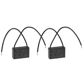 uxcell Ceiling Fan Capacitor CBB61 1uF 250V AC 2 Wires Metallized Polypropylene Film Capacitor 36x23x12mm for Electric Fan Pump Motor Generator 2Pcs