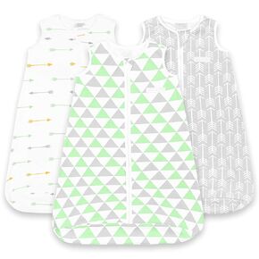 Baby Sleeping Bag Sack – Infant Sleeping Bags 18-24 Months – 3 Pack - Cotton Wearable Blanket Baby Sleep Bag – Unisex Zip Up Baby Bag for Babies