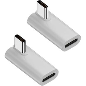 USB C Female to Female Adapter, USB Type C Coupler Extender Support 140W, 40Gbps, 8K@60Hz for Laptop, Phones and More Type C Devices (White),2 Pack